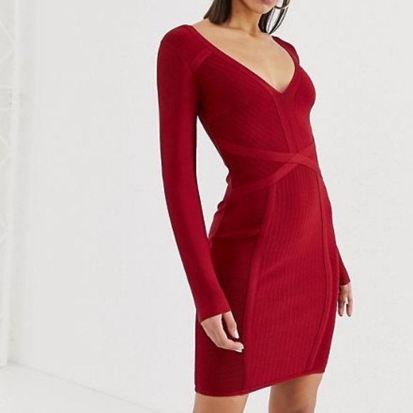 Lipsy Dresses Asos Powerful Lipsy V Neck Bandage Dress Poshmark